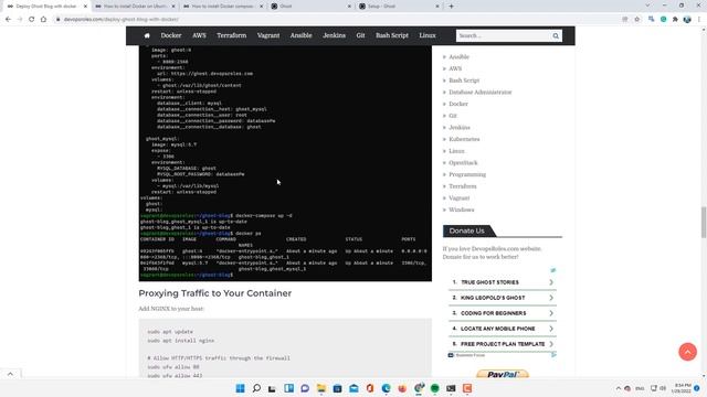 How to Deploy Ghost Blog with docker смотреть онлайн
