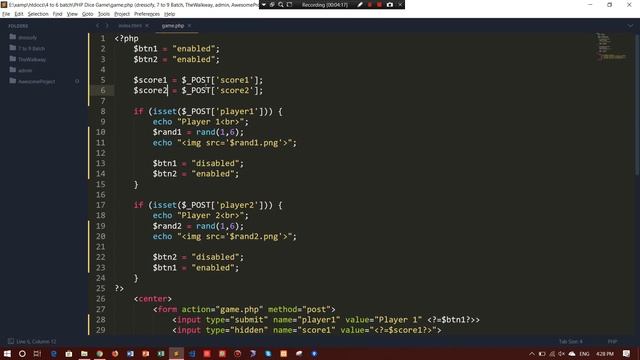 PHP Dice Game - 03 (Manage Scoring in Dice Game) смотреть онлайн
