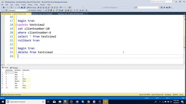 How to insert and delete rows in views in SQL server manager смотреть онлайн