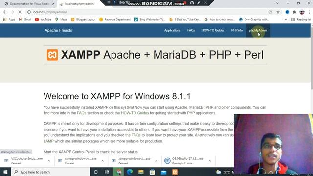 How to Install XAMPP Server on Windows 10 + VS Code Install || PHP Database Tutorial #1 In Hindi смотреть онлайн