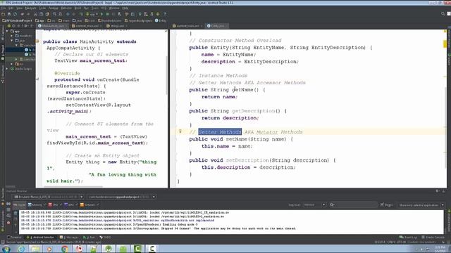 Java OOP Design Finishing the Entity Class смотреть онлайн