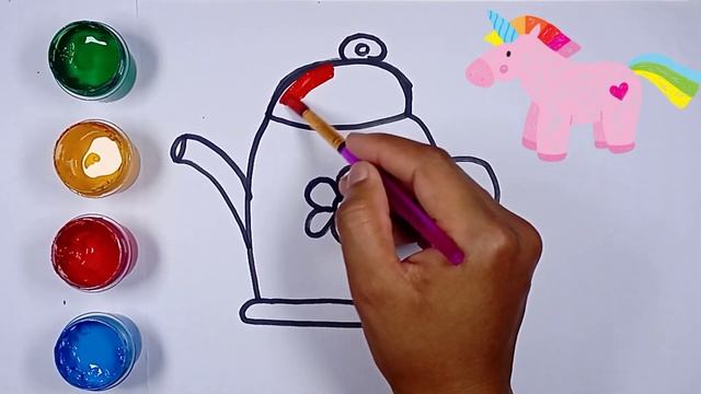 Bolalar uchun Choynak rasm chizish/Drawing flower Kettle for children/Рисование Чайник для детей смотреть онлайн