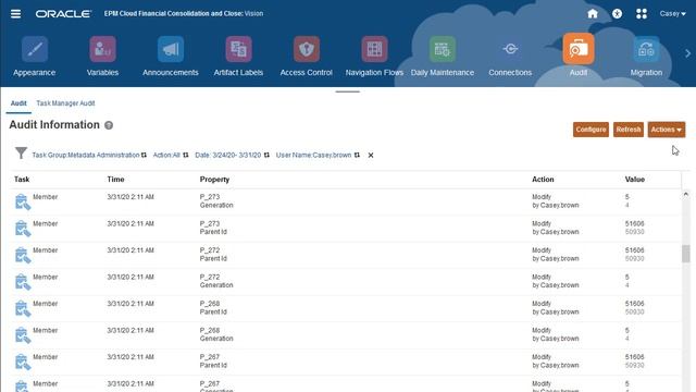 Tracking Changes Using Audit in Financial Consolidation and Close смотреть онлайн
