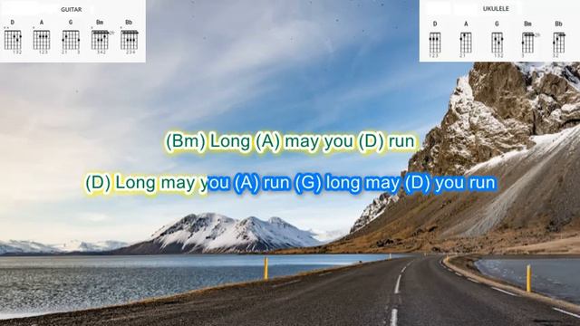 Long May you Run by Neil Young play along with scrolling guitar chords and lyrics смотреть онлайн