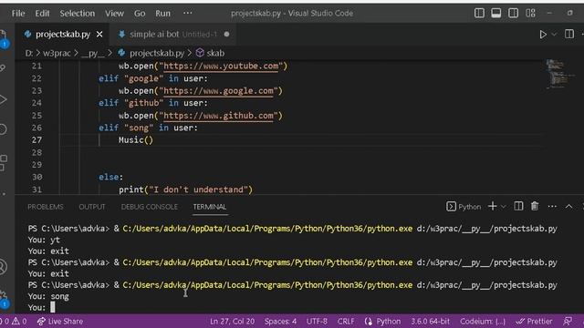 python project ai bot learning with mistakes смотреть онлайн