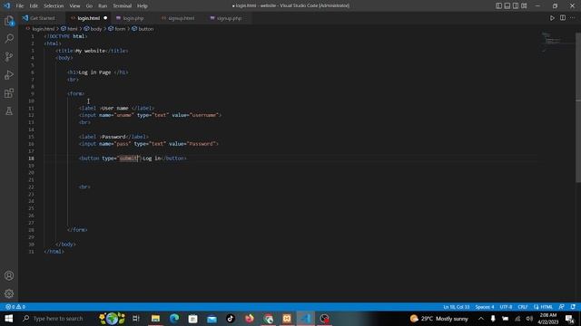 login signup using php part 1 (simple frontend using html php ) with Hindi / Urdu Explanation смотреть онлайн