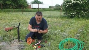 Установка водяного насоса Агидель для полива со скважины