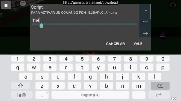 Roblox Script Comand Mod menu Android Game Guardian