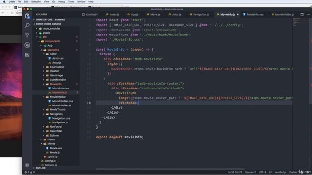 Finishing Movie Page Part-1 | Movie Web App with React JS | Step-by-Step Tutorial смотреть онлайн