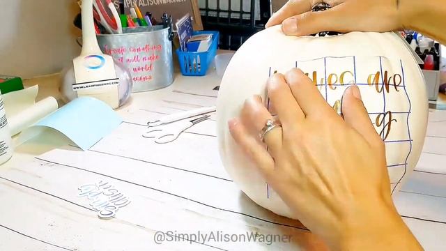 Craftey + Simply Alison: Fall Pumpkin DIY using Adhesive Vinyl {+ a FREE Hand-Lettered Cut File} смотреть онлайн