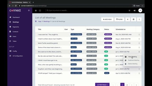 Connect - Real-time Communication App - Live Video Conference Feature Demo смотреть онлайн