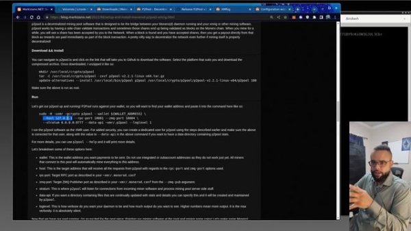 Install Monerod, p2pool, xmrig & monero-wallet-cli