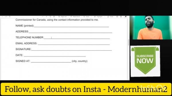 How to fill consent form for biometric Canada |VFS global consent form filling and downloading step