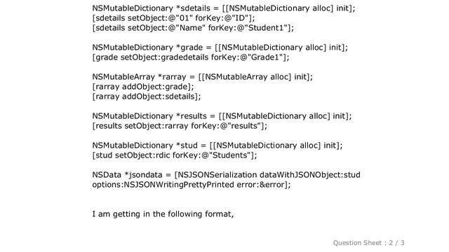 iOS : creating JSON format in Objective C смотреть онлайн