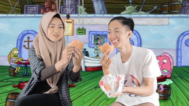 Eating Krabby Patty Before Spongebob's Song Ends Challenge смотреть онлайн