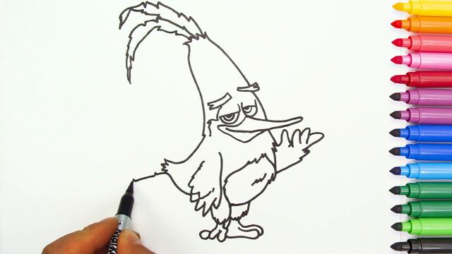 Angry Birds 2 .Drawing and coloring for kids .Chuck . смотреть онлайн