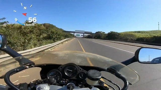 CBR400 NC29 Top speed run . 209km/h Gps recorded. POV (1080/60fps) . смотреть онлайн