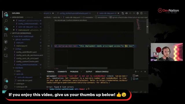 Kubernetes configuration and security policies with KubeLinter | DevNation Tech Talk смотреть онлайн