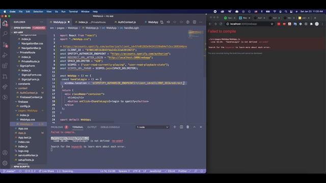 React JS Tutorial - 05 How to log in to Spotify in web apps смотреть онлайн