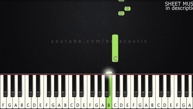 Take On Me - a-ha | BEGINNER PIANO TUTORIAL + SHEET MUSIC by Betacustic смотреть онлайн