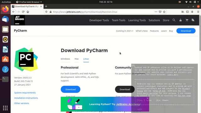How to download and install PyCharm IDE on Ubuntu 20.04 LTS Linux | 2021 смотреть онлайн