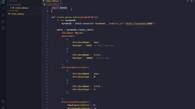 Amazon DynamoDB Boto3 P1 - Create DynamoDB table with Python Boto3 Provisioned Mode смотреть онлайн