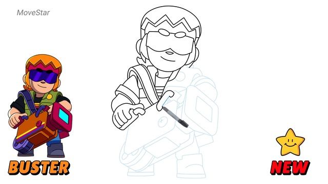 How To Draw BUSTER ?️ | Brawl Stars | New Brawler | Step By Step смотреть онлайн