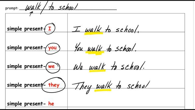 American English PRACTICE THE SIMPLE PRESENT TENSE VERBS (walk) смотреть онлайн