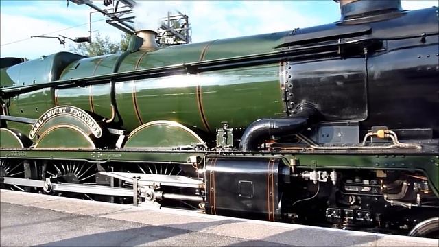 GWR 4-6-0 No. 5043 'Earl of Mount Edgcumbe' at Stafford Railway Station смотреть онлайн