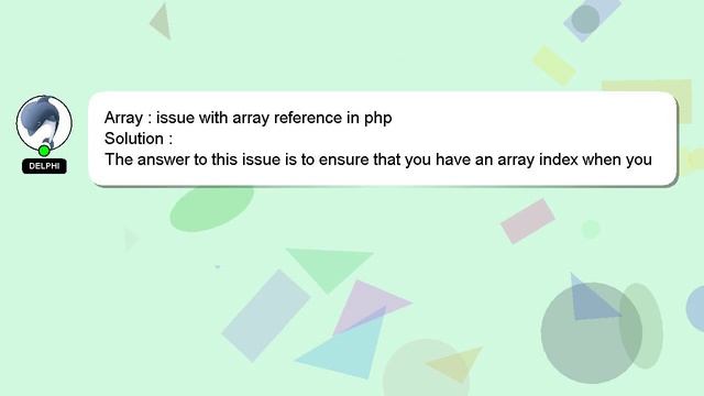 Array : issue with array reference in php смотреть онлайн
