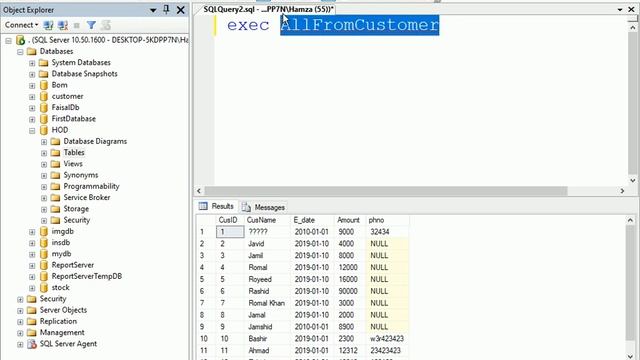 SQL Server Lecture 11 store procedure | Pashto смотреть онлайн
