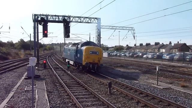 Class 55 Deltic 55022 RSG Lancaster after Spifires Railtour - Filmed with Lumix TZ8 смотреть онлайн