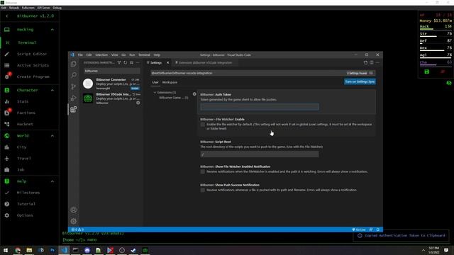 Bitburner API Server Setup Tutorial смотреть онлайн
