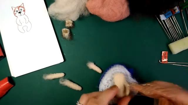 Щенок в технике сухого валяния • мастер-класс •  Felting ( DIY )