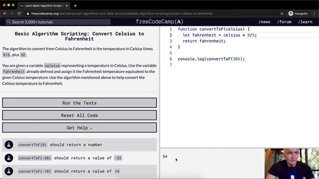 Convert Celsius to Fahrenheit - Basic Algorithm Scripting - Free Code Camp смотреть онлайн