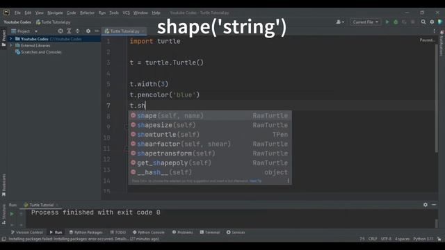 Python Turtle Graphics Tutorial #1 | For beginners смотреть онлайн