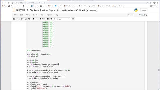 python - how to curve fit with linear regression using polynomialfeature смотреть онлайн