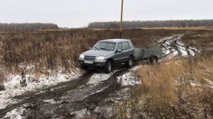 Нива Шевроле с прицепом по чернозёму ??