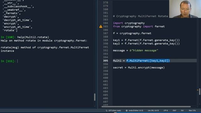 Python Basics Tutorial Cryptography MultiFernet Rotate || Security Breach Data Encryption смотреть онлайн
