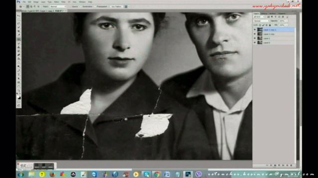 Реставрация Фото в Фотошопе | Old damaged photo Restoration смотреть онлайн