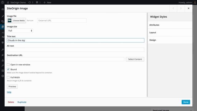 SiteOrigin Image Widget смотреть онлайн