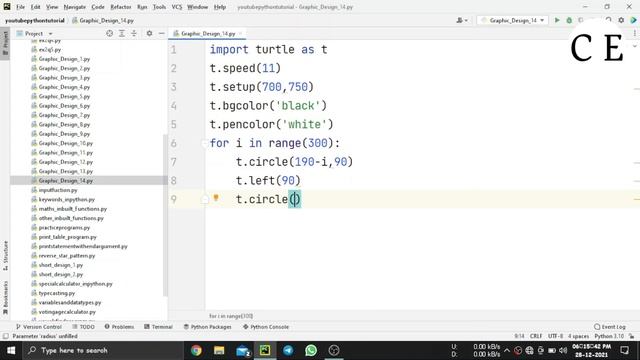14. Python Turtle Graphic Design - Speed Code || White Pen Flower Design смотреть онлайн
