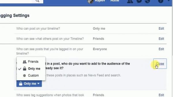 Facebook timeline and tagging settings | how to hide/unhide posts from Facebook timeline | Rajeev