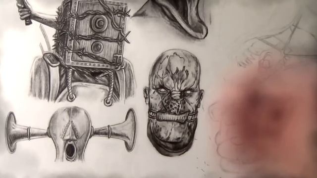 Halloween Drawing - Horror Game Characters - Fan Art Time Lapse смотреть онлайн
