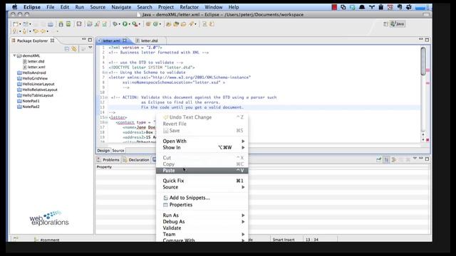 Using the XML Tools in Eclipse смотреть онлайн