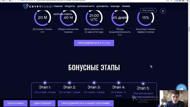 CRYPTFUND обзор ico от 08 06 2018 смотреть онлайн