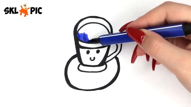 Раскраска Для Детей Чашка. Как Нарисовать Чашку. How to Draw a Cup for Kids смотреть онлайн