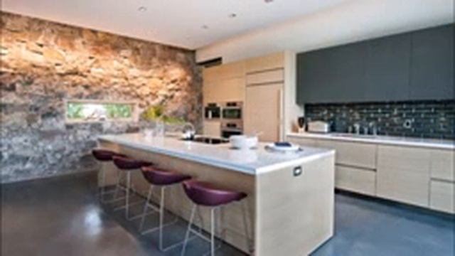 Фото примеры оформления стены на кухне камнем смотреть онлайн