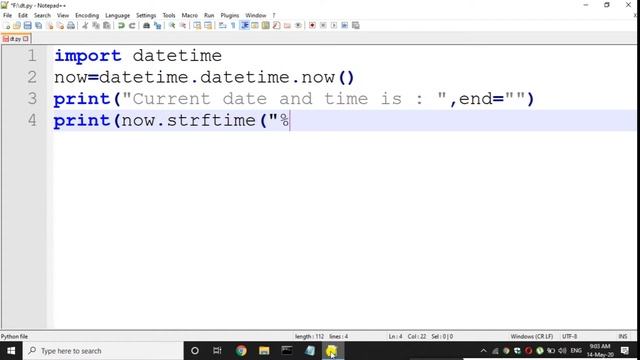 How to find Current date and time in python code | the future programmer смотреть онлайн