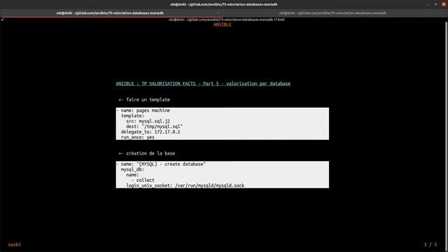 ANSIBLE - 75. TP VALO : Stockage MariaDB & Metabase смотреть онлайн